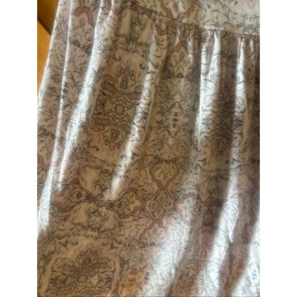 Torrid Super Soft Strapless White Pink Pattern Peplum Babydoll Top Size 3/3X (61 - Picture 2 of 5